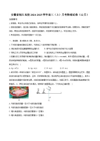 安徽省皖江名校2024-2025学年高三（上）月考物理试卷（12月）