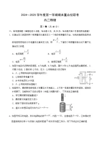 2025天津市五区县重点校高二上学期1月期末联考试题物理含答案
