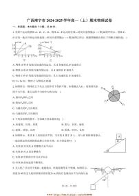 2024～2025学年广西南宁市高一上期末物理试卷(含答案)