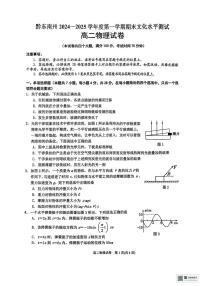 贵州省黔东南苗族侗族自治州2024-2025学年高二上学期1月期末物理试题