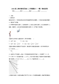 2025届上海市崇明区高三上学期期末（一模）物理试卷