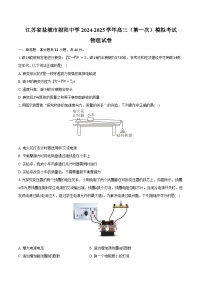 江苏省盐城市射阳中学2024-2025学年高三（第一次）模拟考试物理试卷