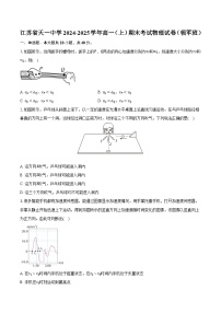 江苏省天一中学2024-2025学年高一（上）期末考试物理试卷（领军班）