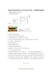 2024～2025学年黑龙江省哈尔滨市第九中学高一上期末物理试卷(含解析)