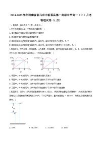2024-2025学年河南省驻马店市新蔡县第一高级中学高一（上）月考物理试卷（1月）（含答案）