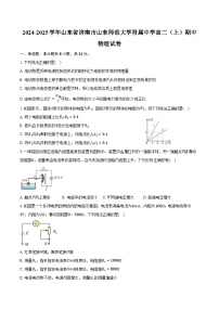 2024-2025学年山东省济南市山东师范大学附属中学高二（上）期中考试物理试卷（含答案）