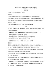 江苏省泰州市2024-2025学年高二上学期期中考试物理试卷（解析版）