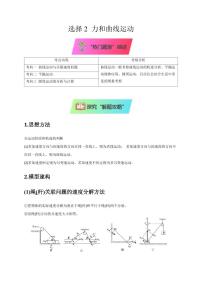 选择2 力和曲线运动（含答案） 2025届高考物理二轮复习热点题型归类 学案