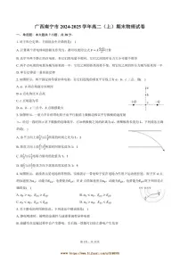 2024～2025学年广西南宁市高二上期末物理试卷(含解析)