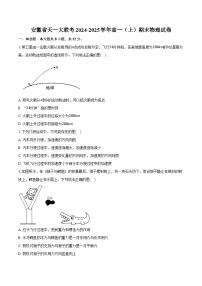安徽省天一大联考2024-2025学年高一（上）期末物理试卷