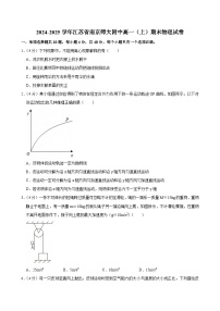2024-2025学年江苏省南京师大附中高一（上）期末物理试卷