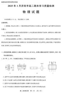 山东省济南市2024-2025学年高二上学期1月期末考试物理试卷（PDF版附答案）