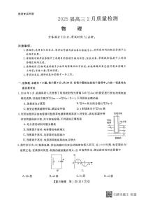 河南省部分学校2024-2025学年高三下学期2月质量检测物理试卷（PDF版，含答案）