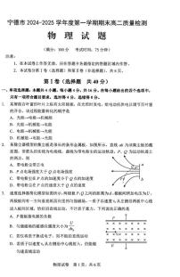 福建宁德市2024-2025学年高二上学期1月期末考试物理（含答案）