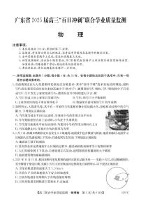 2025广东省高三下学期“百日冲刺”联合学业质量监测试题物理PDF版含答案