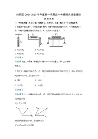 天津市河西区2024-2025学年高一(上)期末考试物理试卷（解析版）