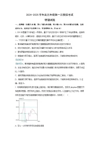 江西省新余市2024-2025学年高三上学期第一次模拟考试物理试题（解析版）