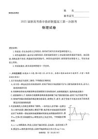 2025年湖南20校新高考联盟一联高三下学期2月物理试题及答案