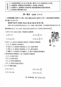 2025北京通州高一（上）期末物理试卷（无答案）