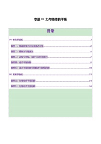专题01 力与物体的平衡（练习）-高考物理二轮复习讲练测（新高考通用）