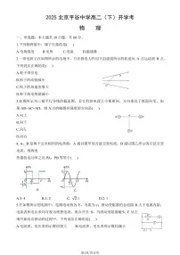 2025北京平谷中学高二（下）开学考物理试卷（有解析）