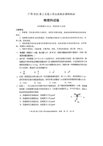 2024-2025学年广西示范性高中高三下学期2月联合调研测试（图片版）物理试卷