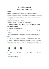 2024~2025学年湖南省部分学校高一上学期期末考试物理试卷（解析版）