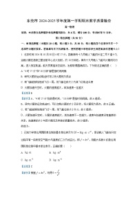 2024~2025学年广东省东莞市高一上学期期末考试物理试卷（解析版）