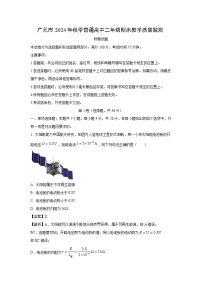 2024~2025学年四川省广元市高二上学期1月期末物理试卷（解析版）