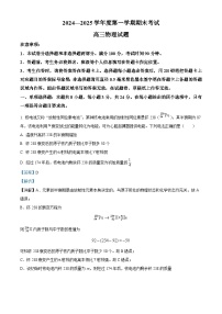 山东省菏泽市2024-2025学年高三上学期1月期末考试物理试题（Word版附解析）