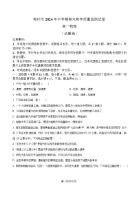 湖南省郴州市2024-2025学年高一上学期期末考试物理试题（Word版附解析）