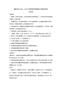 2024-2025学年湖北省高二上学期1月期末物理试卷（解析版）