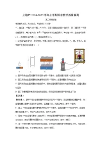 2024-2025学年江西省上饶市高二上学期期末教学质量检测物理试卷（解析版）