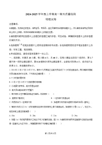 湖北省武汉市2024-2025学年高一上学期1月期末物理试卷（Word版附解析）