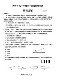 2025届山东省青岛市一模 高三第一次适应性检测 物理试题及答案