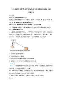2025届浙江省普通高校招生高三下学期第五次调研考试物理试题（解析版）