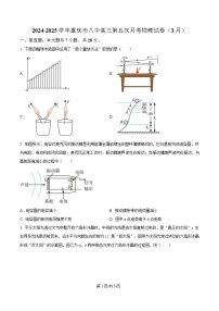 重庆市第八中学2024-2025学年高三下学期第五次月考物理（3月）试卷（Word版附解析）