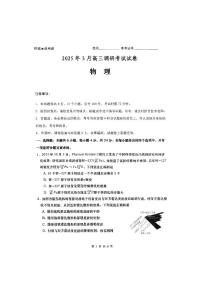 湖南省“长望浏宁”四县联考2025届高三下学期3月高考调研考试物理试题（含答案）