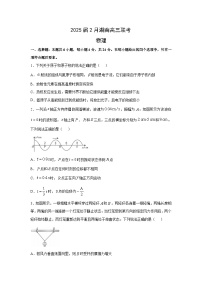 湖南省长沙四大名校2024-2025学年高三下学期2月月考物理试题（解析版）