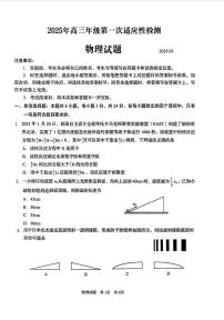 物理丨山东省青岛市2025届高三下学期3月第一次适应性检测物理试卷及答案