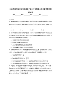 2025届四川省乐山市普通高中高三下学期第二次诊断性测试物理试卷
