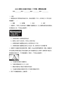 2025届浙江省温州市高三下学期二模物理试题（无答案解析）