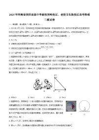 河南省信阳高级中学新校（贤岭校区）、老校（文化街校区）2024-2025学年高三下学期二模测试（二）物理试题
