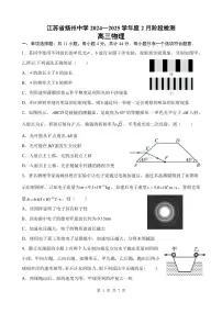 江苏省扬州中学2024-2025学年高三下学期2月月考物理试题+答案