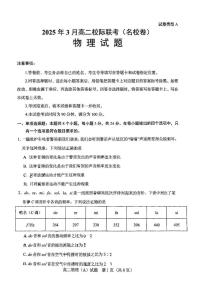 山东省青岛第九中学等校际联考2024-2025学年高二下学期第一次月考物理试卷