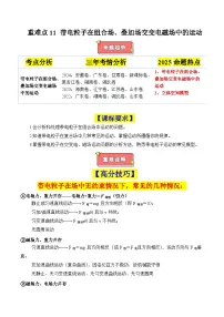 重难点11 带电粒子在组合场、叠加场交变电磁场中的运动-2025年高考物理二轮复习讲义