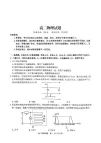 河南省驻马店市环际大联考2024-2025学年高二下学期3月阶段考试（一）物理试卷（PDF版附解析）