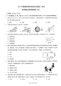 重庆市2025年普通高等学校招生全国统一考试康德调研（高考模拟四）物理试题