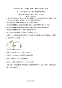 黑龙江省哈尔滨市第九中学2024-2025学年高二上学期12月月考物理试题（Word版附解析）