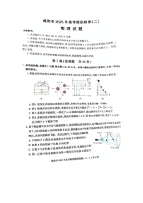 2025届陕西省咸阳市高三下学期二模物理试题（图片版）（无答案）
